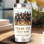 Thank you Coach Team Name Photo Insulated Tumbler<br><div class="desc">Thank you Coach Team Name and Team Photo Insulated Tumbler. Personalize with your coach name, team name and year. You can change any text on the tumbler or erase it. A great gift for a coach! Add a team photo and get the team to sign the non-designed areas of the...</div>