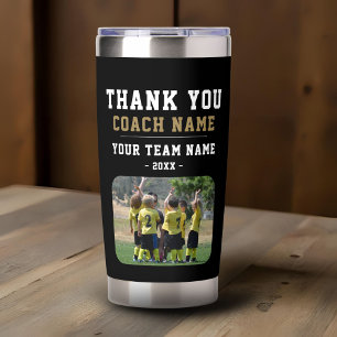 Thank you Coach Team Name Photo Insulated Tumbler