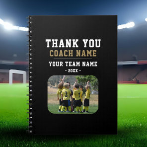 Thank you Coach Team Name Photo Notebook