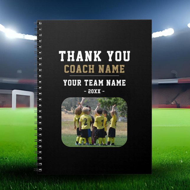 Thank you Coach Team Name Photo Notebook (Creator Uploaded)