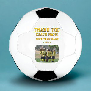 Thank you Coach Team Name Photo Soccer Ball