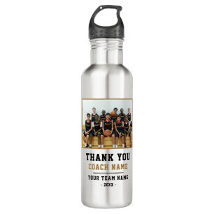 Thank you Coach Team Name Photo Stainless Steel Water Bottle