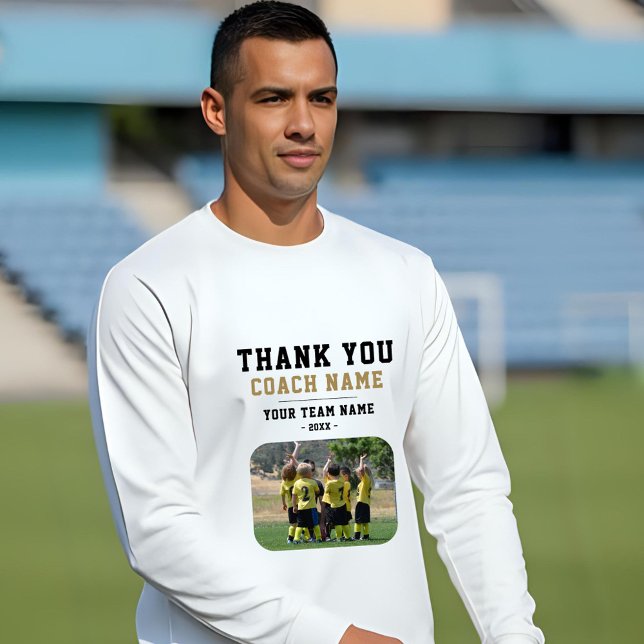 Thank you Coach Team Name Photo  Sweatshirt (Creator Uploaded)