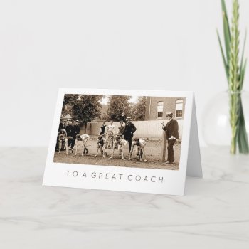 Thank You Coach. Vintage Sports Greeting Cards by artofmairin at Zazzle