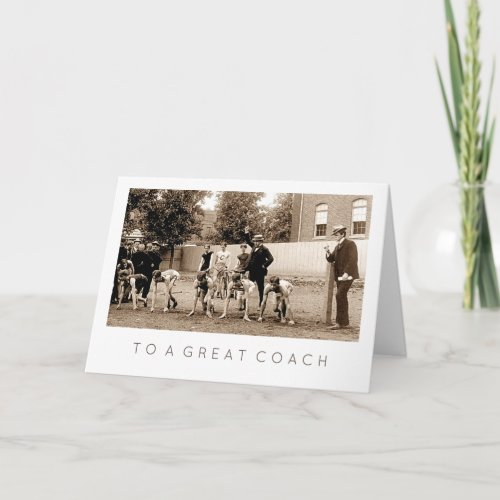 Thank You Coach Vintage Sports Greeting Cards