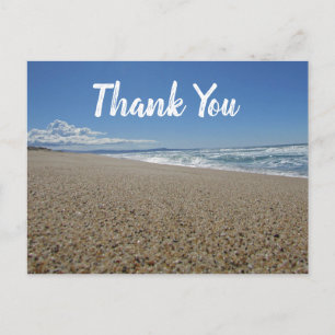Thank You Coastal Beach Waves Appreciation Postcard
