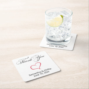 Thank you coaster wedding favors