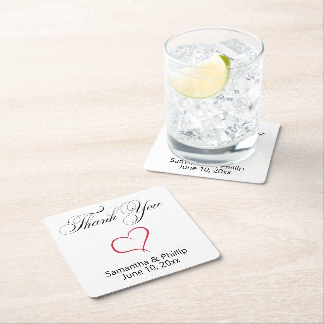 Thank you coaster wedding favors (Insitu)