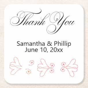 Thank you coaster wedding favors