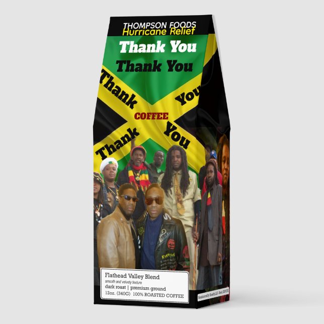 THANK YOU Coffee, 12oz Bag, Dark Roast, Flath Roasted Coffee (Front)