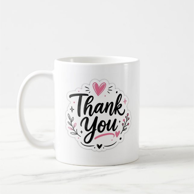 Thank you  coffee mug (Left)