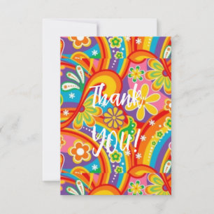 THANK YOU COLOR FLOWERS CARD