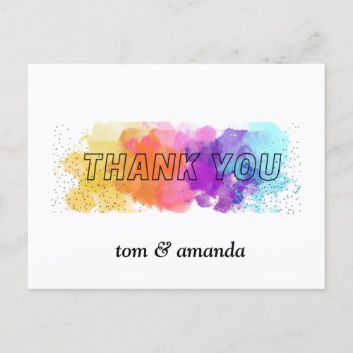 thank you color Folded Invitation