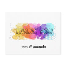 thank you color Folded Invitation