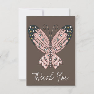 Thank You Colorful Butterfly Art Card