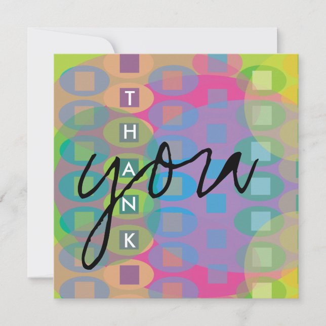 Thank You Colorful Card (Front)