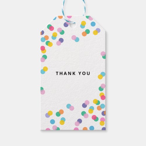 Thank You Colorful Confetti Gift Tags