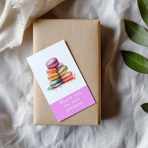 Thank you colorful macaroons enclosure card