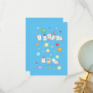 Thank You Colorful Mice Card