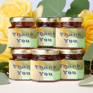 Thank You Colorful Pastel Circles Appreciation Honey Jar Favors