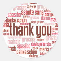 Thank you colorful red envelope seal sticker