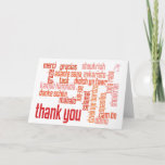 Thank You Colorful Red Folded Card at Zazzle