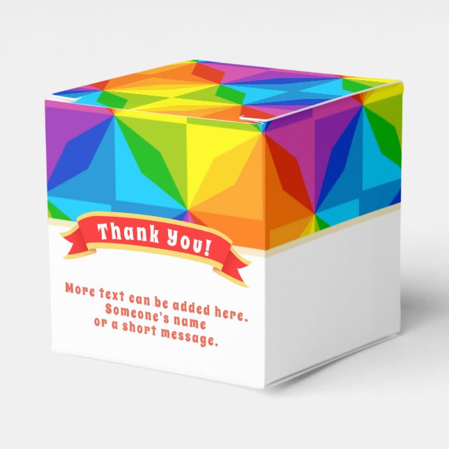 Thank you colourful Design Favor Boxes (Front Side)