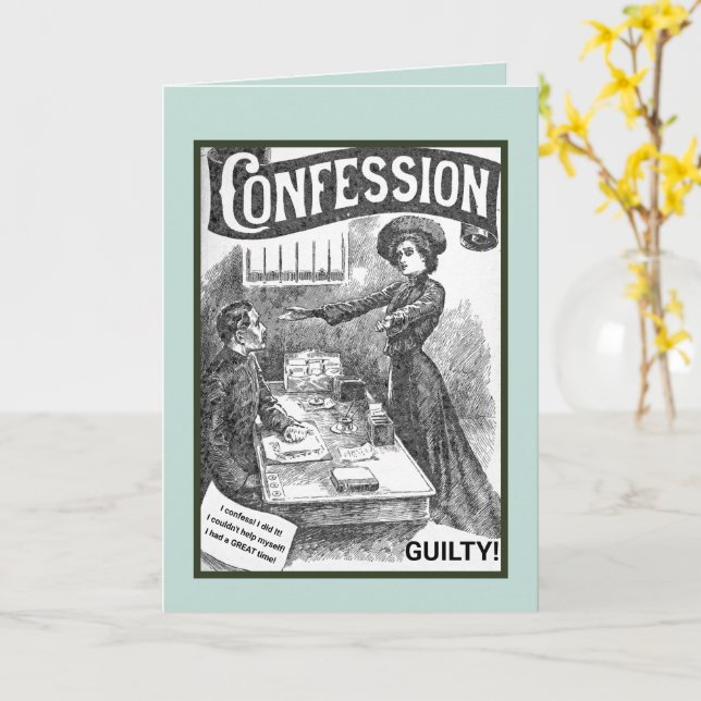 THANK YOU/CONFESSION/HAD A GREAT TIME/GUILTY CARD (Yellow Flower)