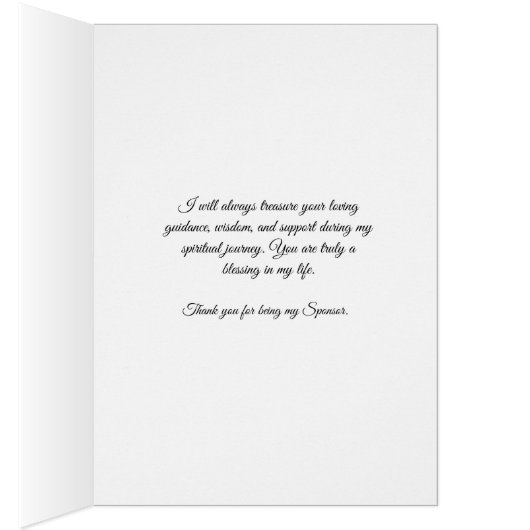 Thank You Confirmation Sponsor Flowers Crucifix (Inside (Right))