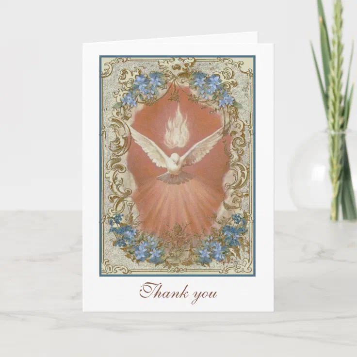 Thank You Confirmation Sponsor Holy Spirit Zazzle