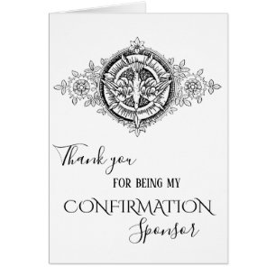 Thank You Confirmation Sponsor Holy Spirit Cards