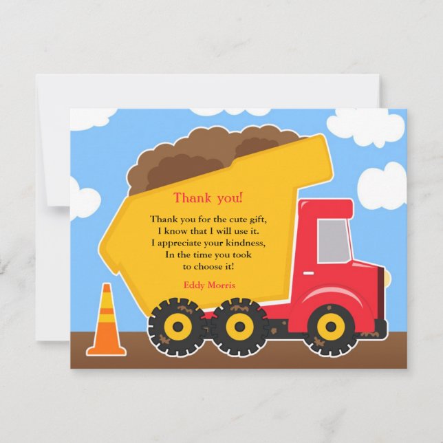 Thank You Construction Card (Front)