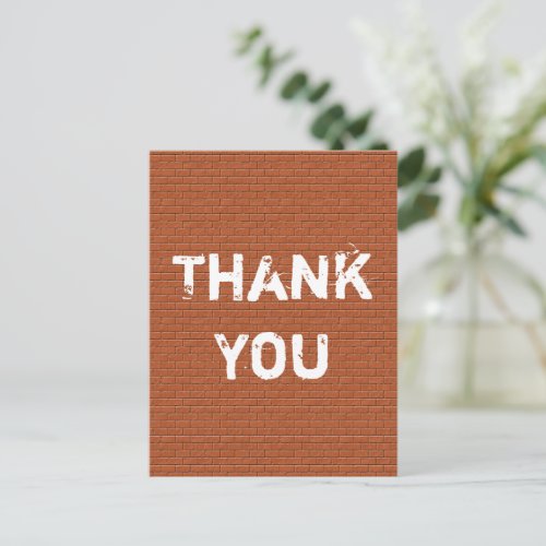 Thank You Construction Customer Appreciation Brick Postcard