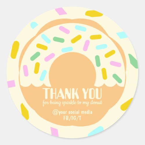 Thank you Cookies Doughnut bakery Classic Round Sticker