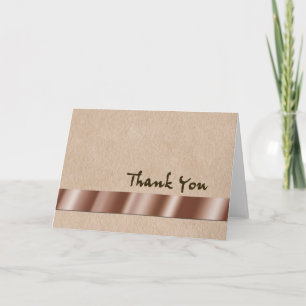 Thank You - Copper Ribbon Card