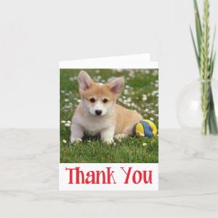 Thank You Corgie ( Pembroke ) Puppy Dog Note Card