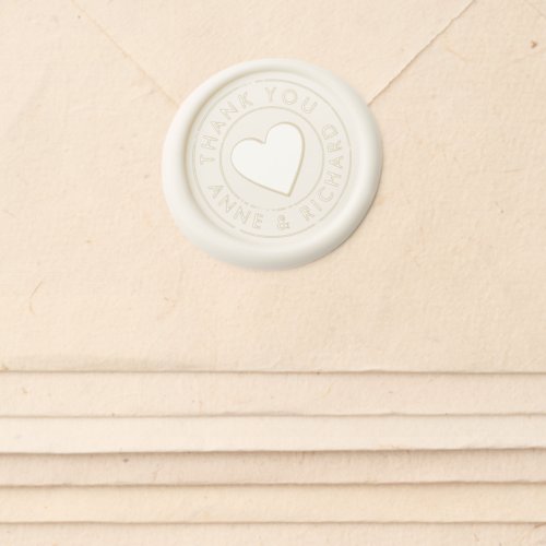 THANK YOU Couple Names Wedding Envelope Wax Seal Sticker