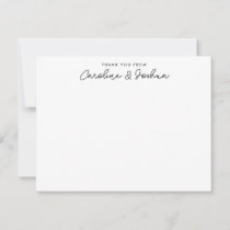 Couple Elegant Script Personalized Stationery Cards - Stationary Note Cards  Set with envelopes