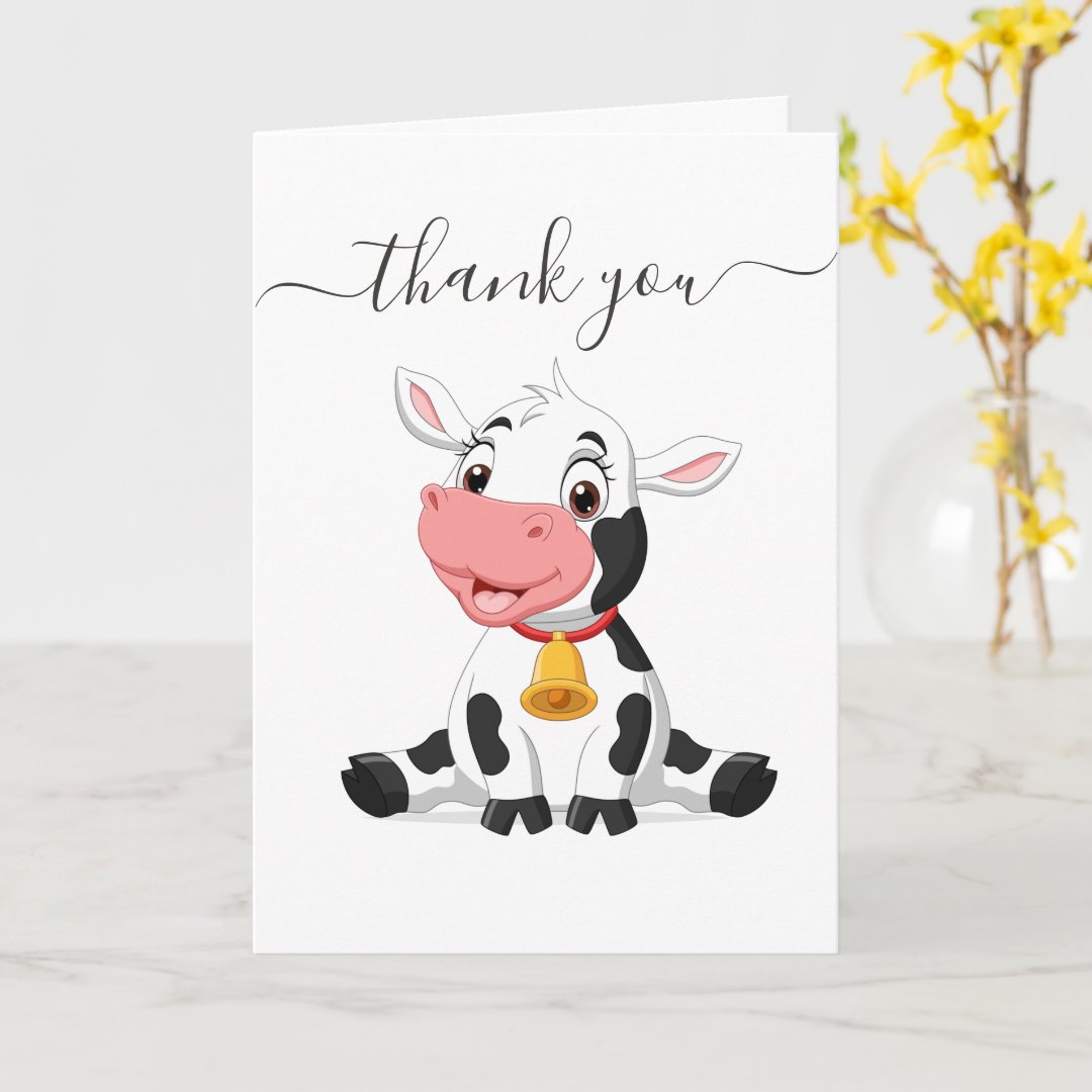 Thank You Cow Card | Zazzle