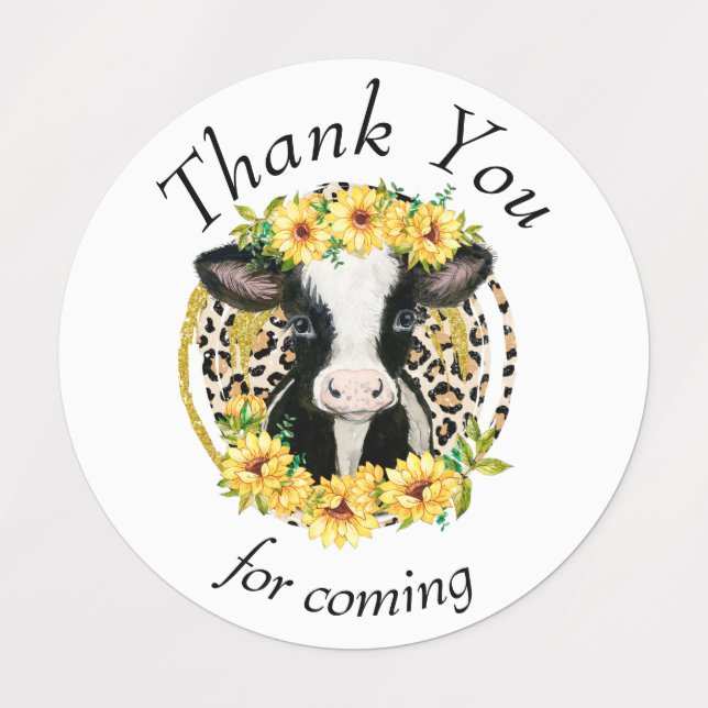 Thank You, Cow  Labels (Design 1)