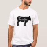 Thank You Cow T-shirt at Zazzle