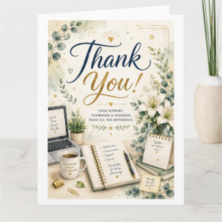 Thank You Coworker Office Success Appreciation Card
