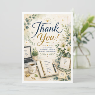 Thank You Coworker Office Success Appreciation Card