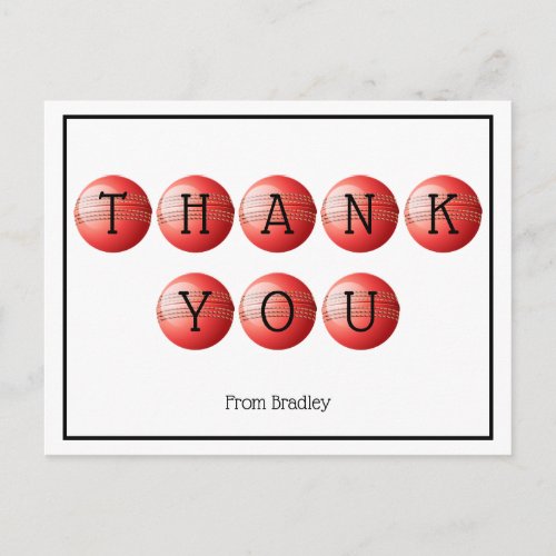 Thank You Cricket Custom Personalized Postcard