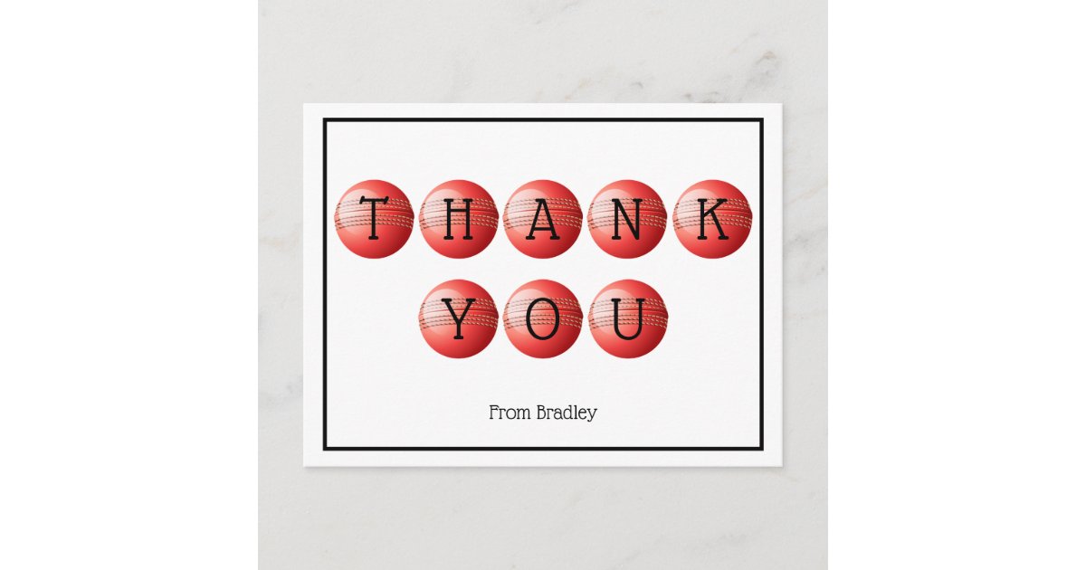 Thank You Cricket Custom Personalized Postcard | Zazzle