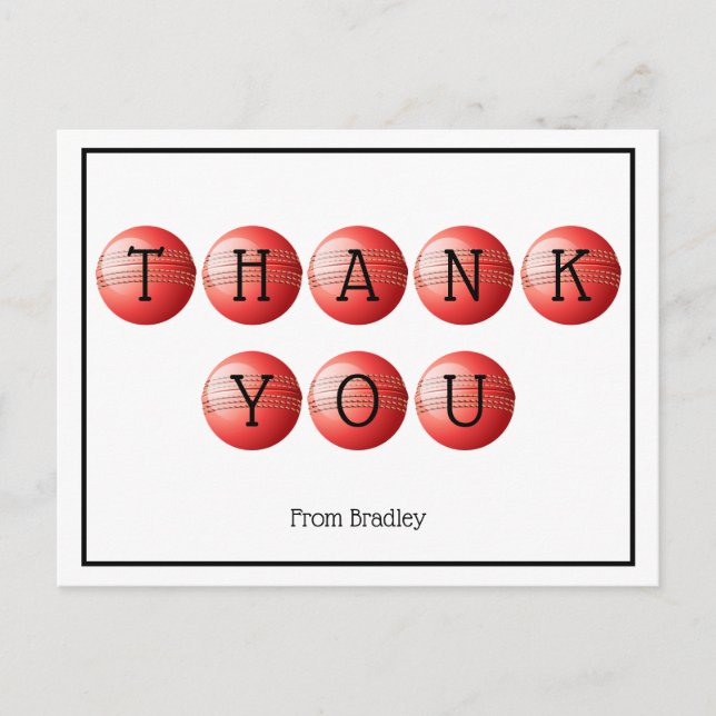 Thank You Cricket Custom Personalized Postcard (Front)