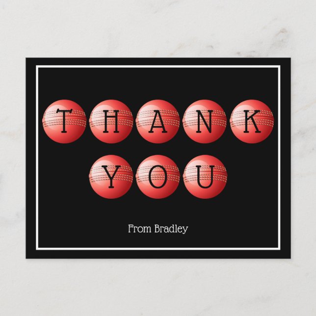 Thank You Cricket Custom Personalized Postcard (Front)