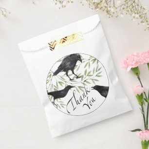 Thank You Crow Love Birds  Favor Bag