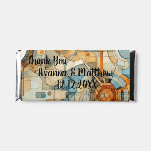 Thank You Cubist and Grunge Flowers Hershey Bar Favors