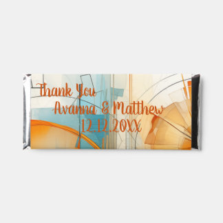 Thank You Cubist and Grunge Flowers Hershey Bar Favors